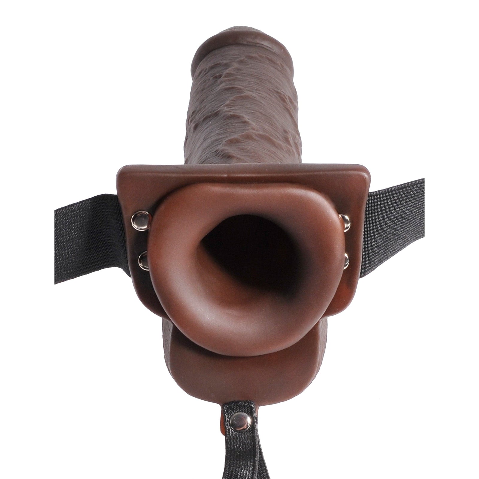 Pipedream - Fetish Fantasy Series Hollow Squirting Strap On Dildo with Balls 9" (Brown) - Strap On with Hollow Dildo for Male (Non Vibration) Durio.sg