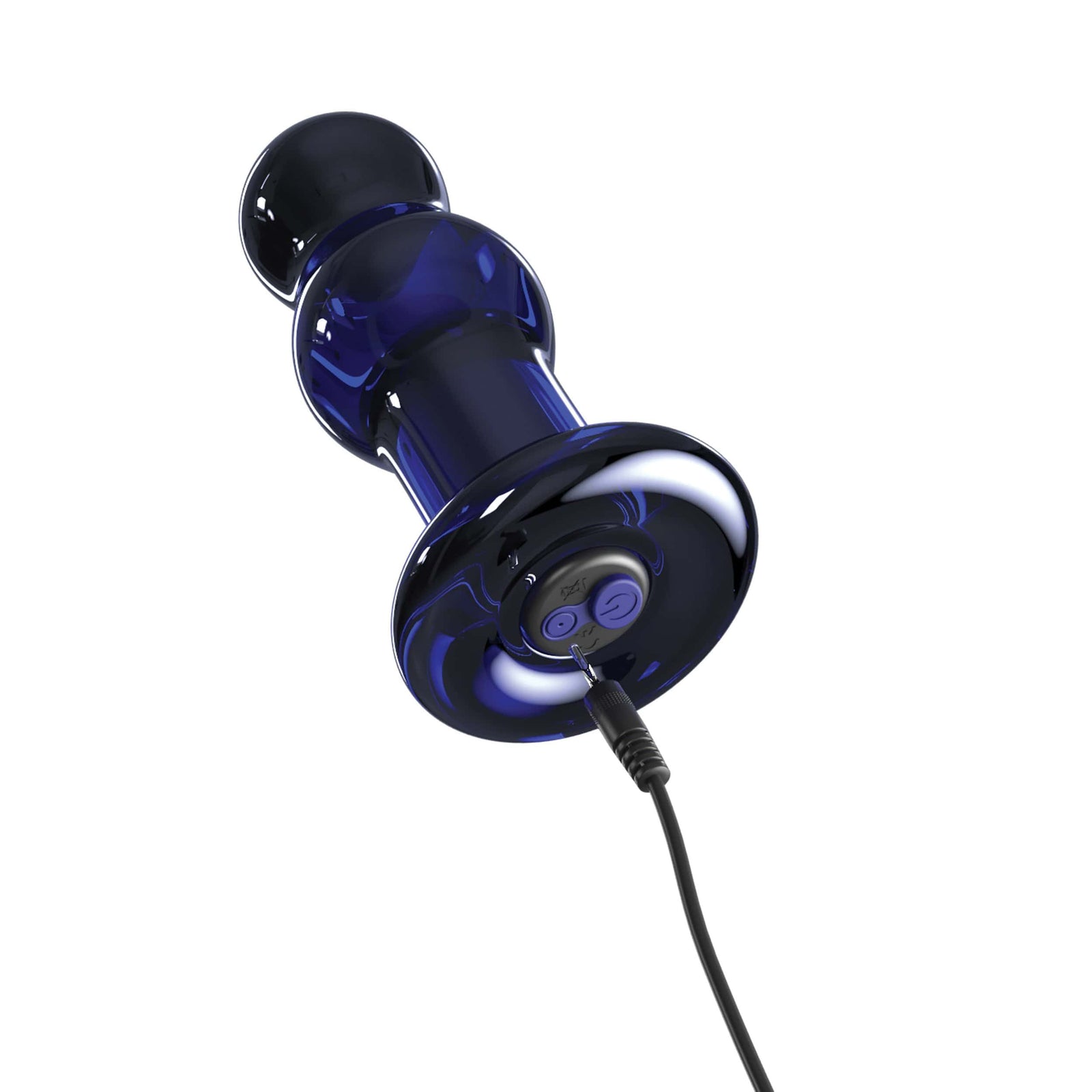 Pipedream - Icicles No. 83 Remote Control Vibrating Glass Massager (Blue) - Remote Control Anal Plug (Vibration) Rechargeable Durio.sg