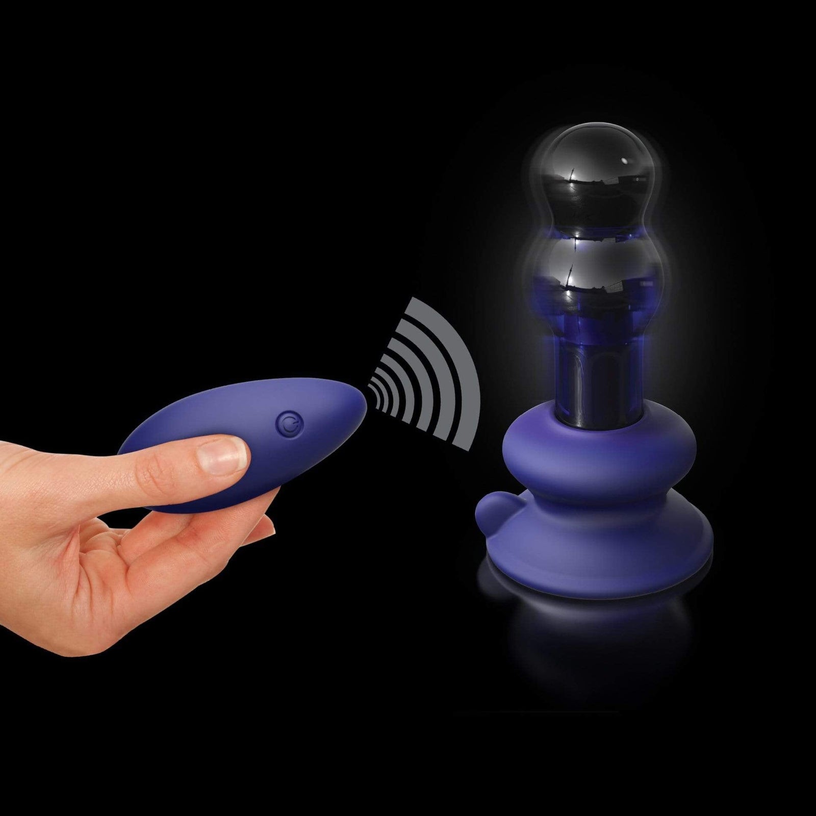 Pipedream - Icicles No. 83 Remote Control Vibrating Glass Massager (Blue) - Remote Control Anal Plug (Vibration) Rechargeable Durio.sg