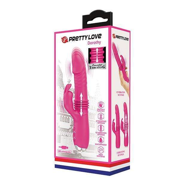 Pretty Love - Dorothy Thrusting Rabbit Vibrator (Pink) - Rabbit Dildo (Vibration) Rechargeable Durio.sg