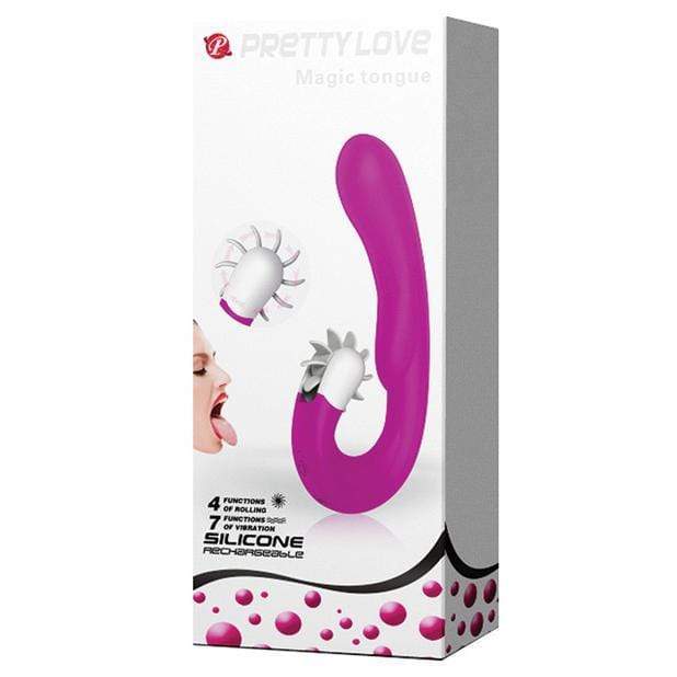Pretty Love - Magic Tongue G Spot Vibrator (Pink) - G Spot Dildo (Vibration) Rechargeable Durio.sg
