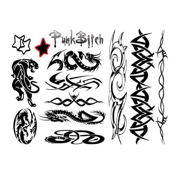 Punk Bitch Tattoo Set - Tattoo Durio.sg