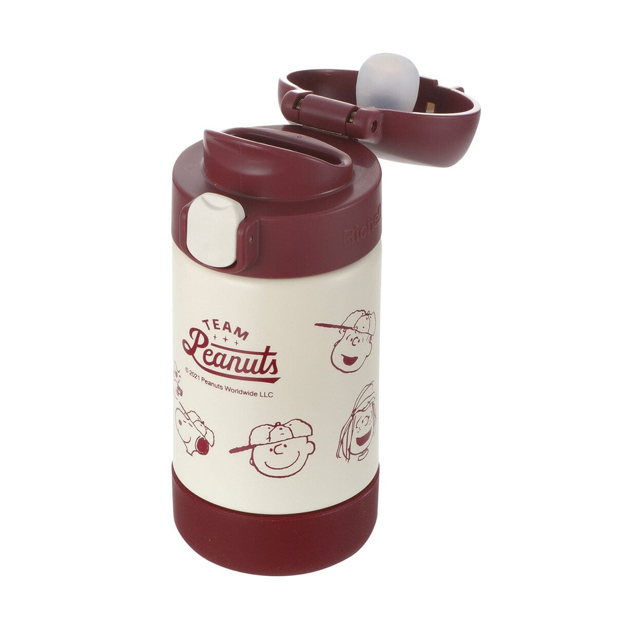Richell - 2 Way Snoopy Peanut Collection Stainless Steel Water Bottle Mug - Baby Water Bottle Durio.sg