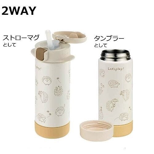 Richell - 2 Way Stainless Steel Slim Water Bottle Mug Tumblr - Baby Water Bottle Durio.sg