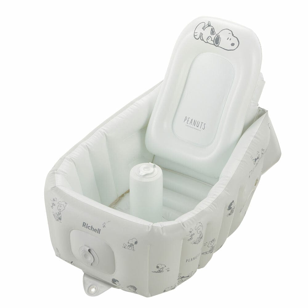 Richell - Inflatable Foldable Soft Baby Bath Tub Step Up - Baby Bath Tub Durio.sg