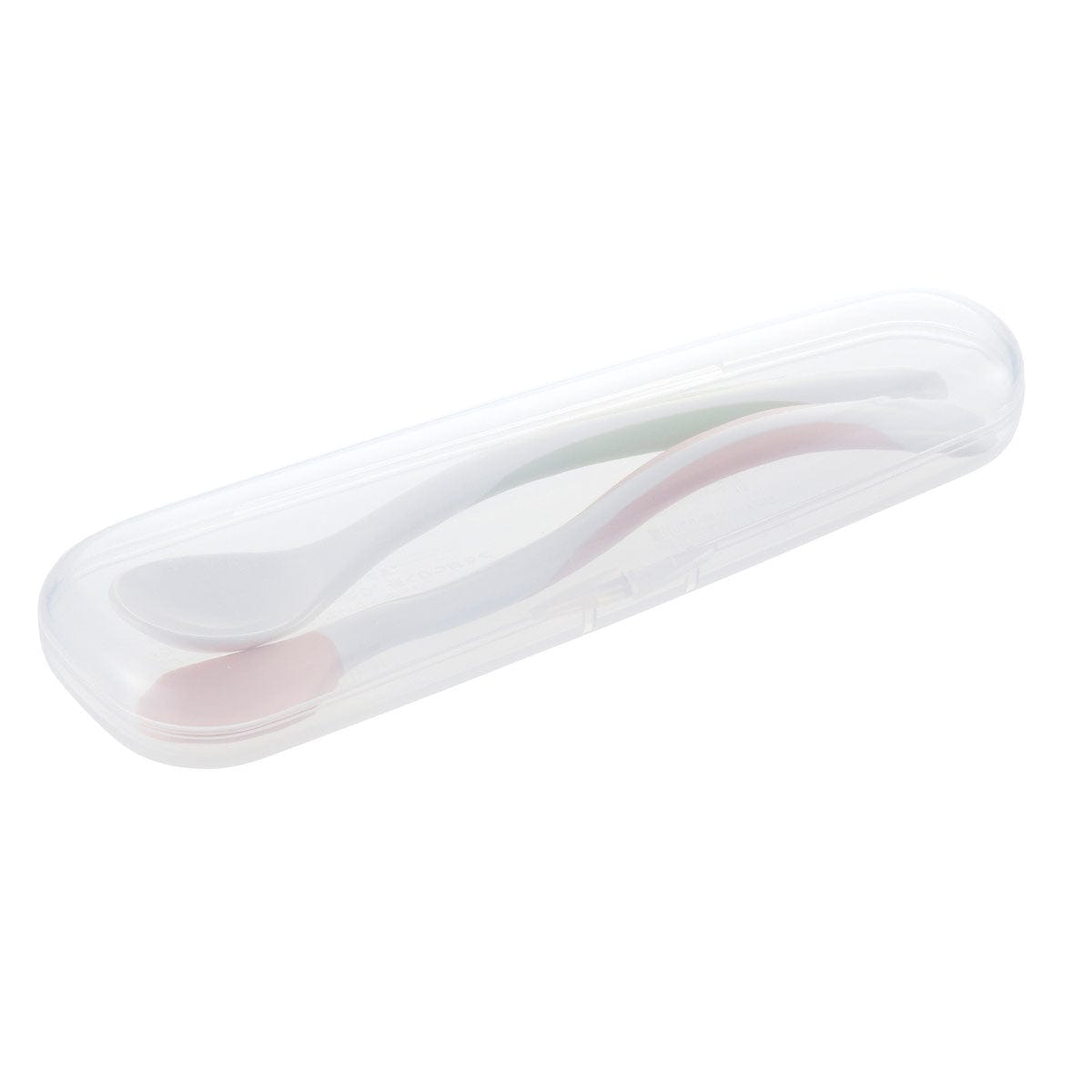 Richell - T.L.I Soft Baby Feeding Spoon Set with Storage Case - Baby Spoon Durio.sg