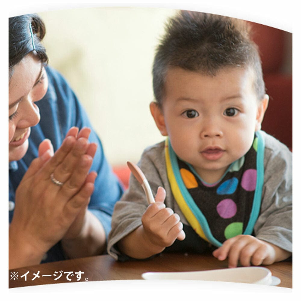 Richell - T.L.I Stage 2 Soft Easy Grip Baby Self Feeding Spoon and Fork Set - Baby Spoon and Fork Durio.sg