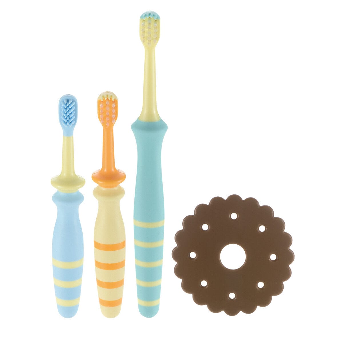 Richell - T.L.I Try Baby Toothbrush Set for Back Teeth (4 Pieces) - Baby Toothbrush Durio.sg