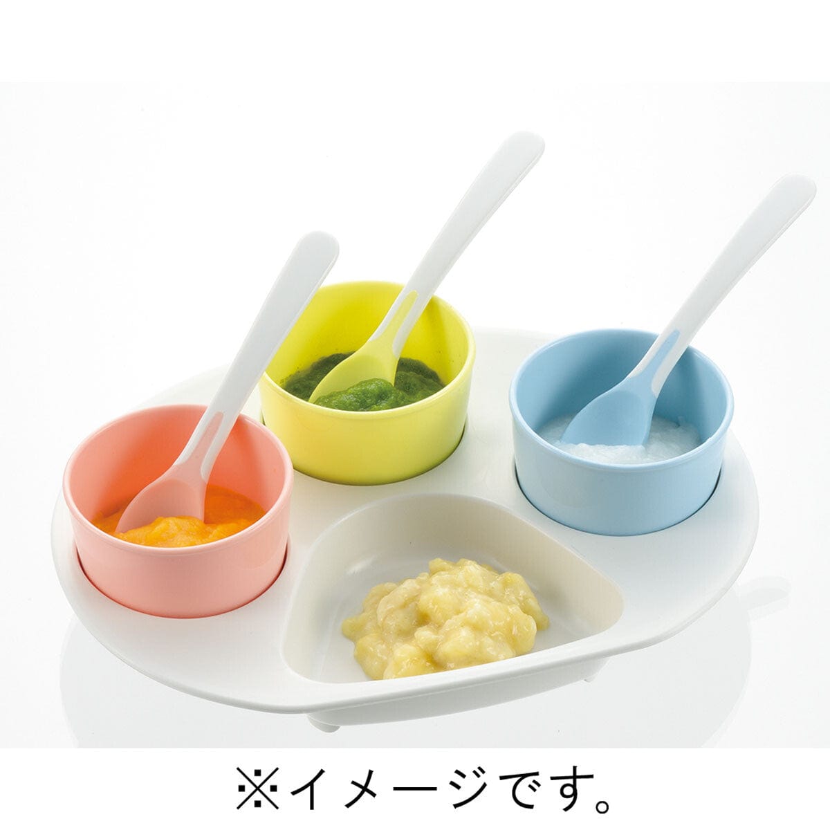 Richell - T.L.I Try Series Baby Food Starter Tableware Set - Baby Utensils Set Durio.sg