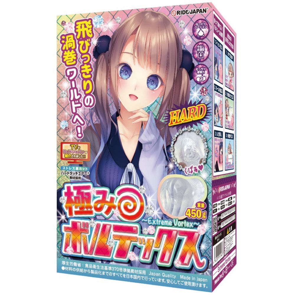 Ride Japan - Extreme Vortex Onahole Hard (Clear) - Masturbator Vagina (Non Vibration) Durio.sg