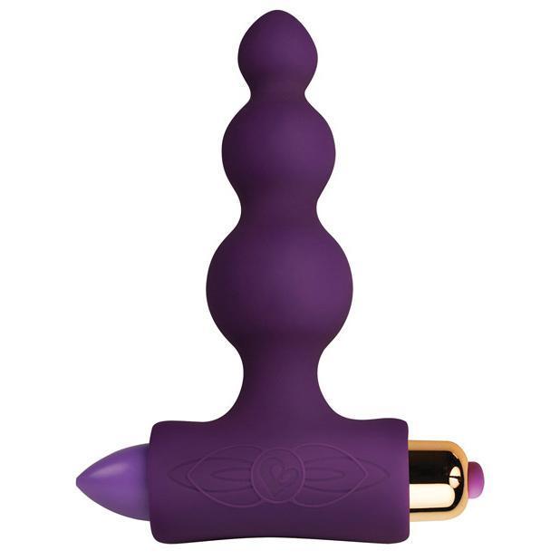 RocksOff - 7 Speed Bubbles Petite Sensations Anal Beads (Purple) - Anal Beads (Vibration) Non Rechargeable Durio.sg