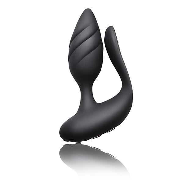 RocksOff - Cocktail Remote Control Dual Motored Couple's Toy (Black) - Couple's Massager (Vibration) Rechargeable Durio.sg