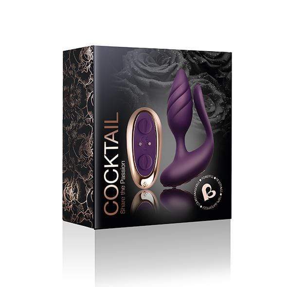 RocksOff - Cocktail Remote Control Dual Motored Couple's Toy (Burgundy) - Couple's Massager (Vibration) Rechargeable Durio.sg