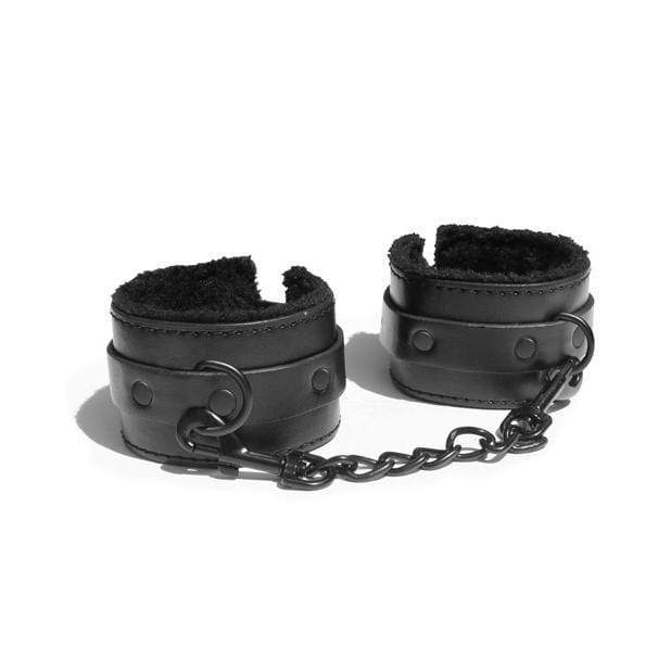 S&M - Sex & Mischief Shadow Fur Handcuffs (Black) - Hand/Leg Cuffs Durio.sg