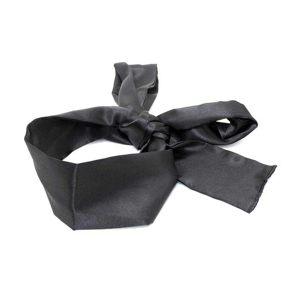SM VIP - Blindfold and Restraints Set of 3 Ribbons (Black) - Mask (Blind) Durio.sg