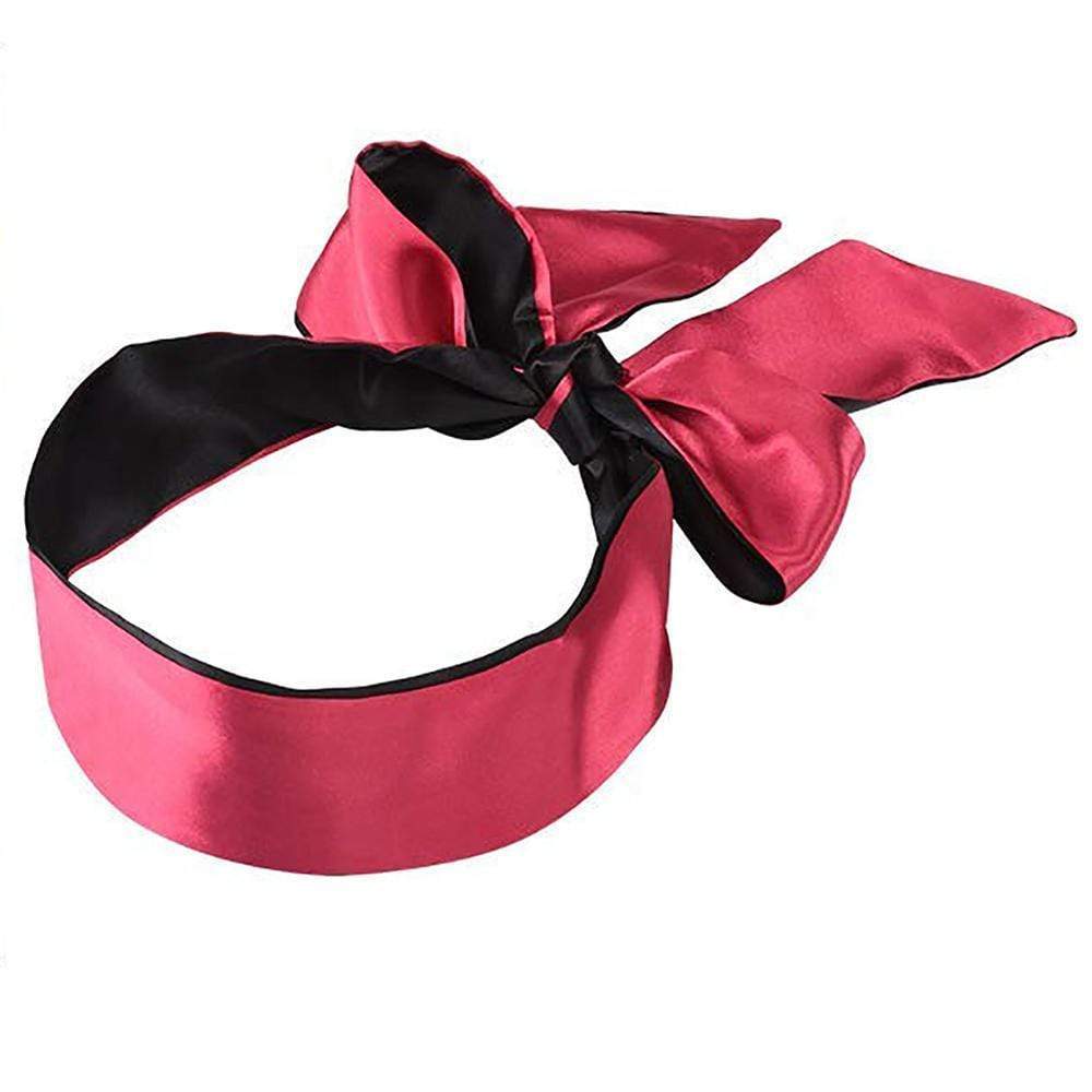 SM VIP - Blindfold and Restraints Set of 3 Ribbons (Red) - Mask (Blind) Durio.sg