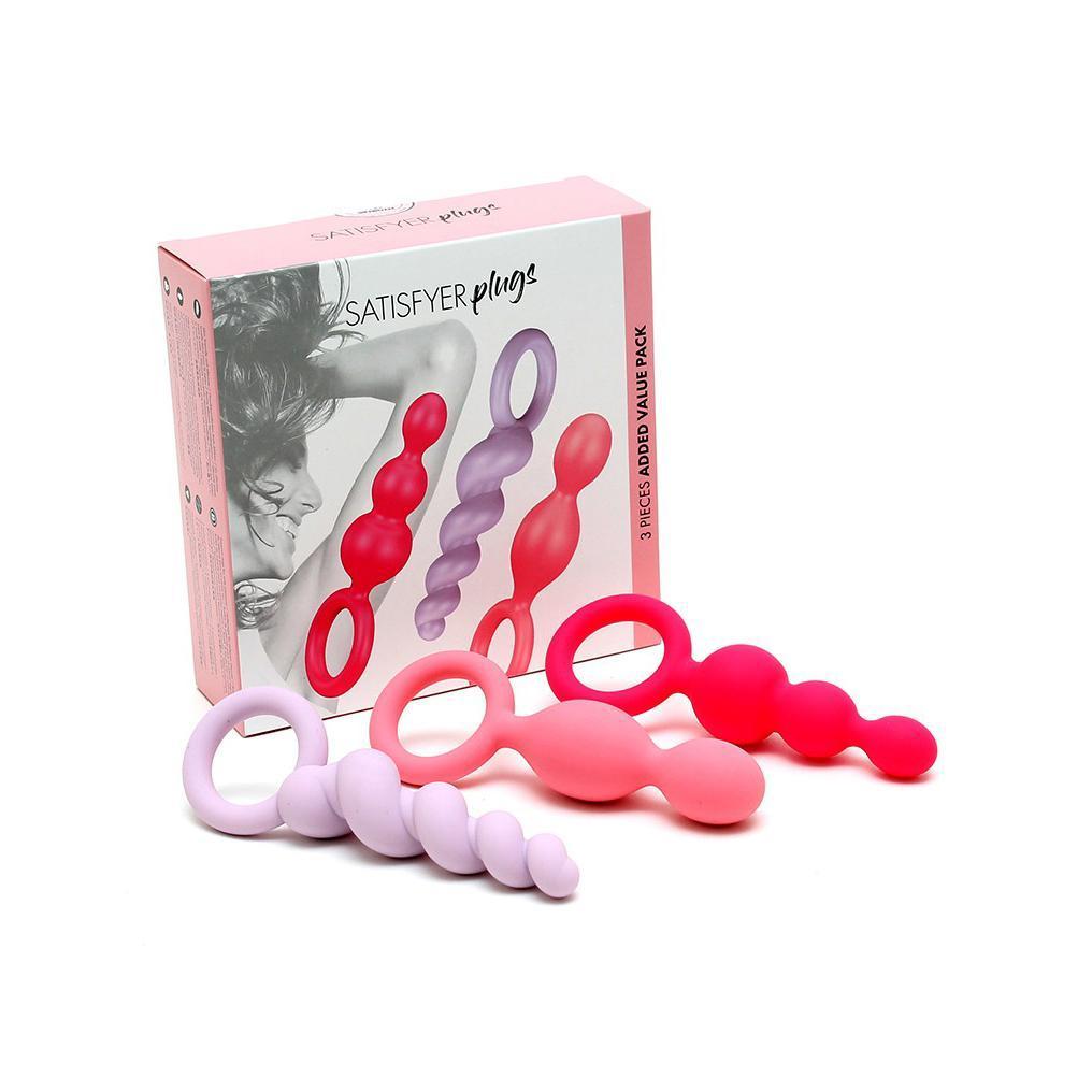 Satisfyer - 3 Pieces Anal Plugs (Multi Colour) - Anal Beads (Non Vibration) Durio.sg