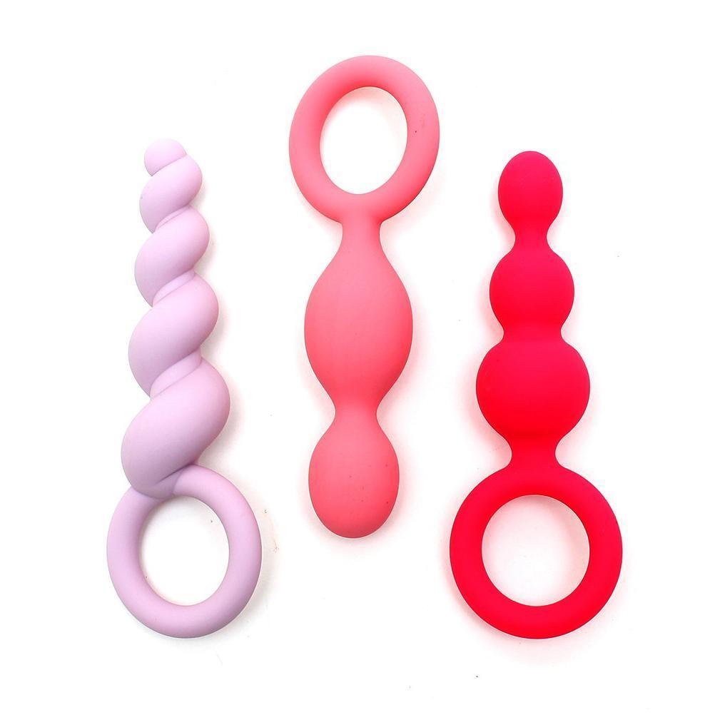 Satisfyer - 3 Pieces Anal Plugs (Multi Colour) - Anal Beads (Non Vibration) Durio.sg