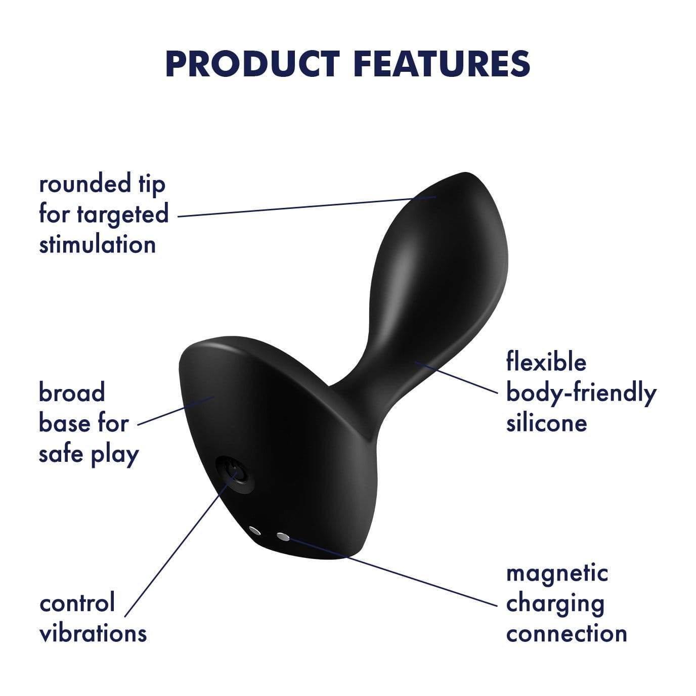 Satisfyer - Backdoor Lover Prostate Massager (Black) - Prostate Massager (Vibration) Rechargeable Durio.sg