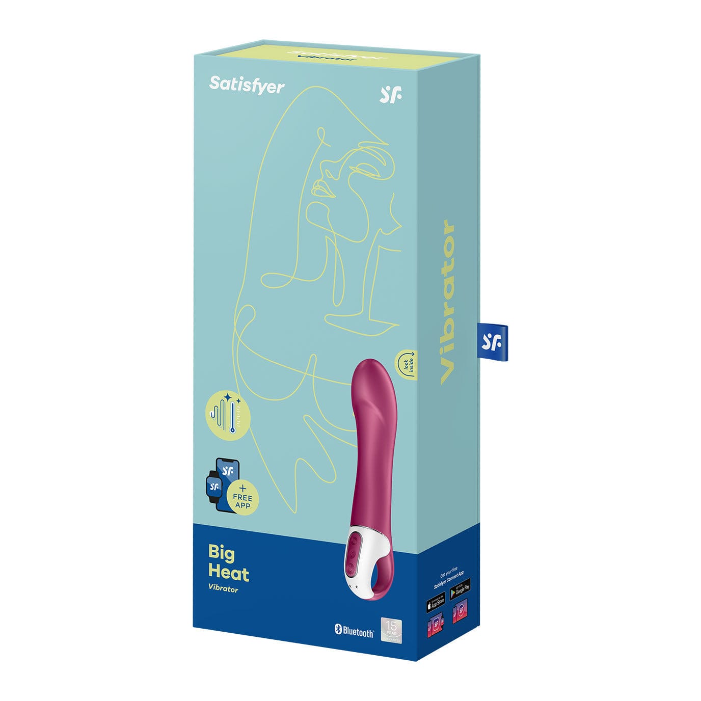 Satisfyer - Big Heat G Spot Vibrator (Pink) - G Spot Dildo (Vibration) Rechargeable Durio.sg