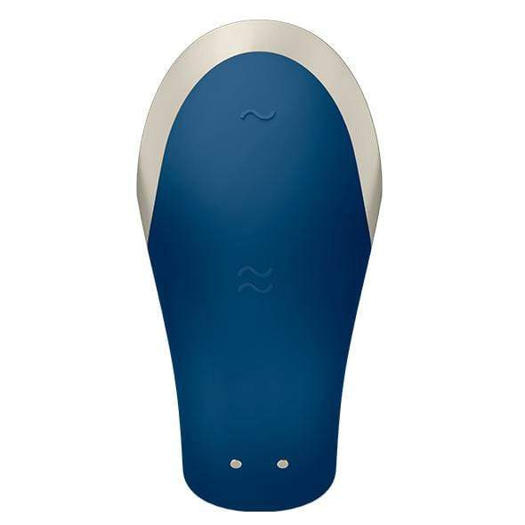 Satisfyer - Double Love App-Controlled Couple's Vibrator with Remote Control (Blue) - Remote Control Couple's Massager (Vibration) Rechargeable Durio.sg