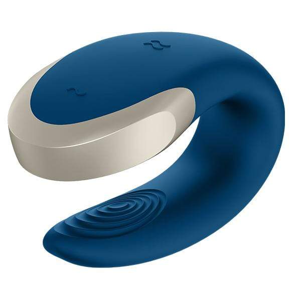 Satisfyer - Double Love App-Controlled Couple's Vibrator with Remote Control (Blue) - Remote Control Couple's Massager (Vibration) Rechargeable Durio.sg