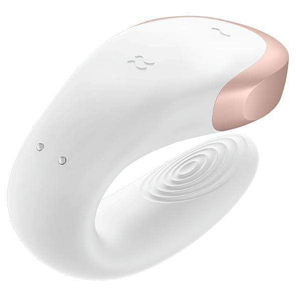 Satisfyer - Double Love App-Controlled Couple's Vibrator with Remote Control (White) - Remote Control Couple's Massager (Vibration) Rechargeable Durio.sg