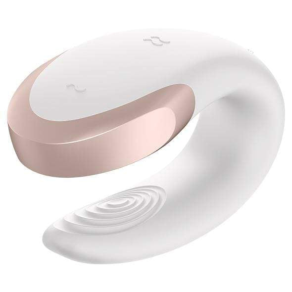 Satisfyer - Double Love App-Controlled Couple's Vibrator with Remote Control (White) - Remote Control Couple's Massager (Vibration) Rechargeable Durio.sg