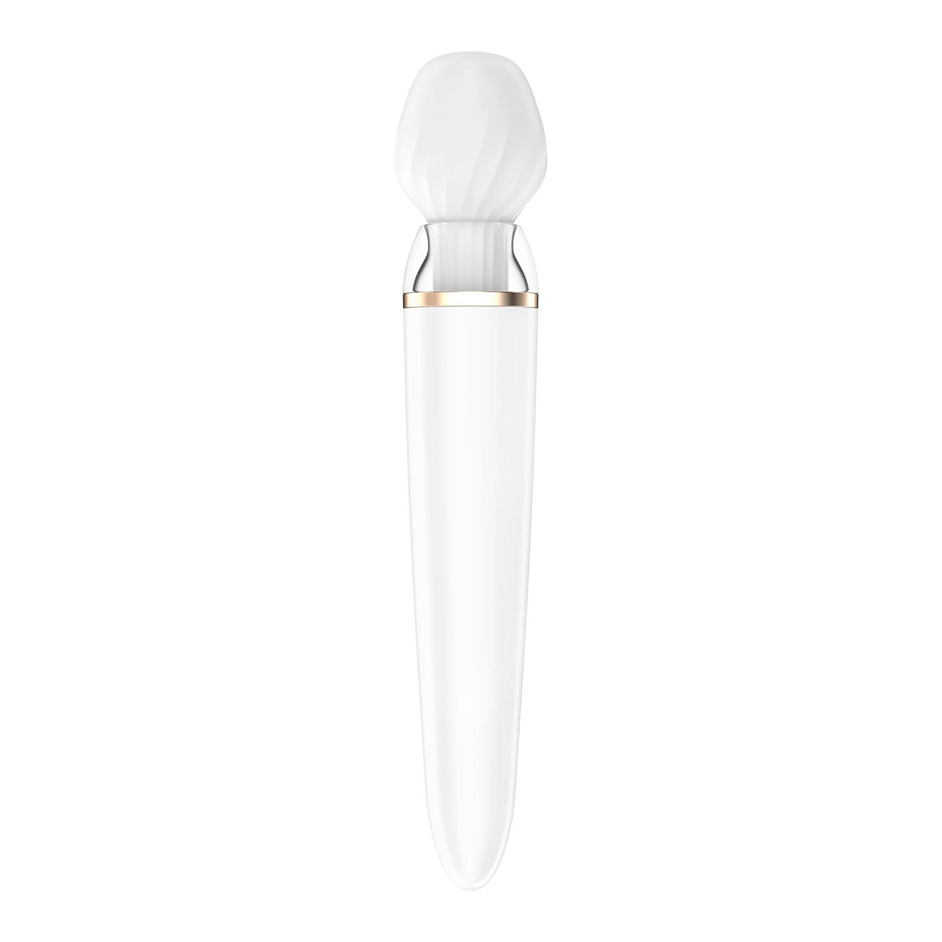 Satisfyer - Double Wand-er Bluetooth App-Controlled Wand Massager (White) - Wand Massagers (Vibration) Rechargeable Durio.sg