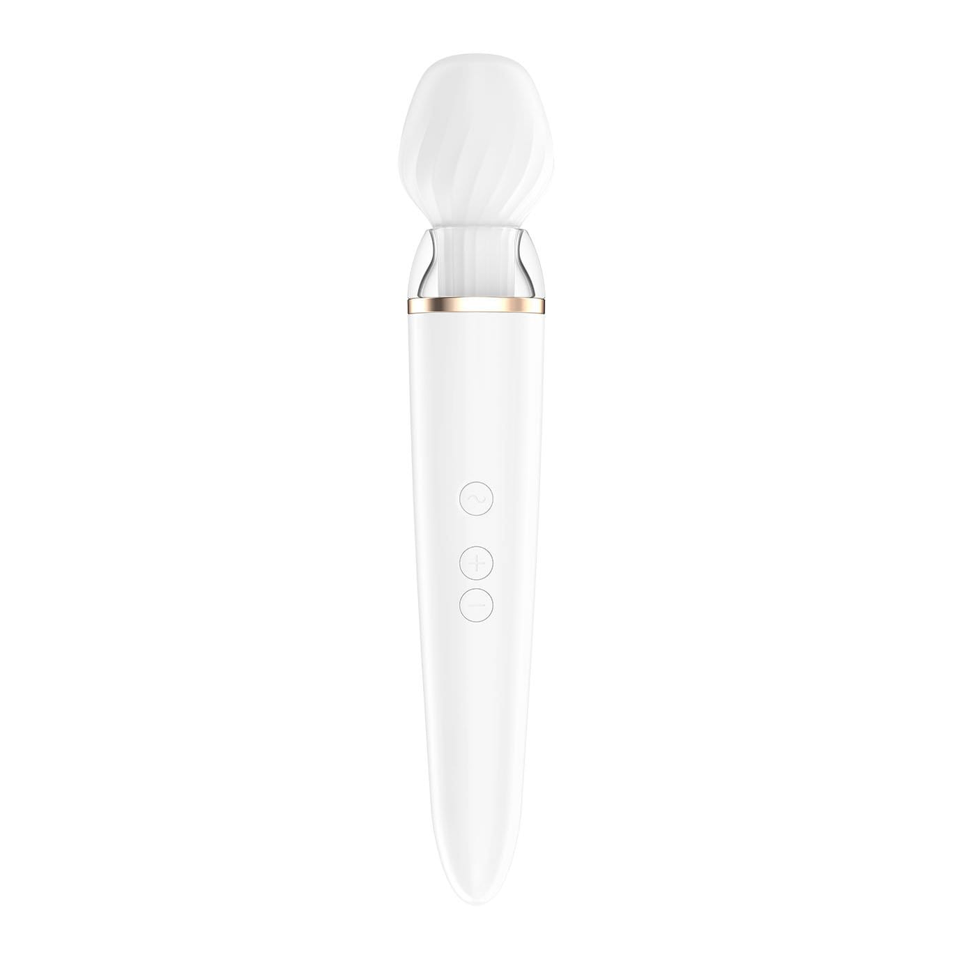 Satisfyer - Double Wand-er Bluetooth App-Controlled Wand Massager (White) - Wand Massagers (Vibration) Rechargeable Durio.sg