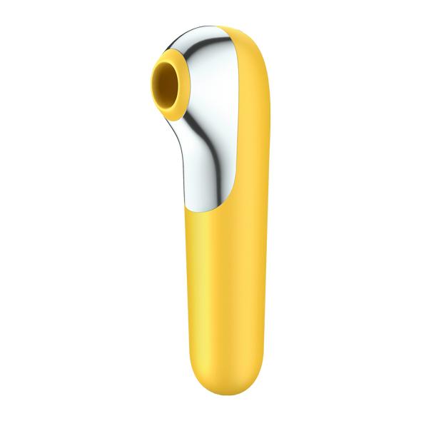 Satisfyer - Dual Love App-Controlled Clitoral Air Stimulator Vibrator (Yellow) - Clit Massager (Vibration) Rechargeable Durio.sg