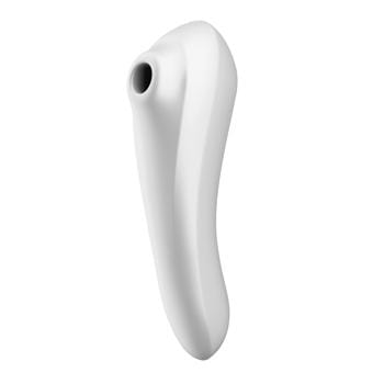 Satisfyer - Dual Pleasure App-Controlled Clitoral Air Stimulator Vibrator (White) - Clit Massager (Vibration) Rechargeable Durio.sg