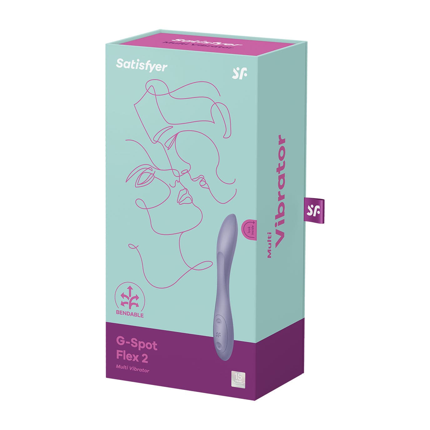 Satisfyer - Flex 2 G-Spot Vibrator (Violet) - G Spot Dildo (Vibration) Rechargeable Durio.sg