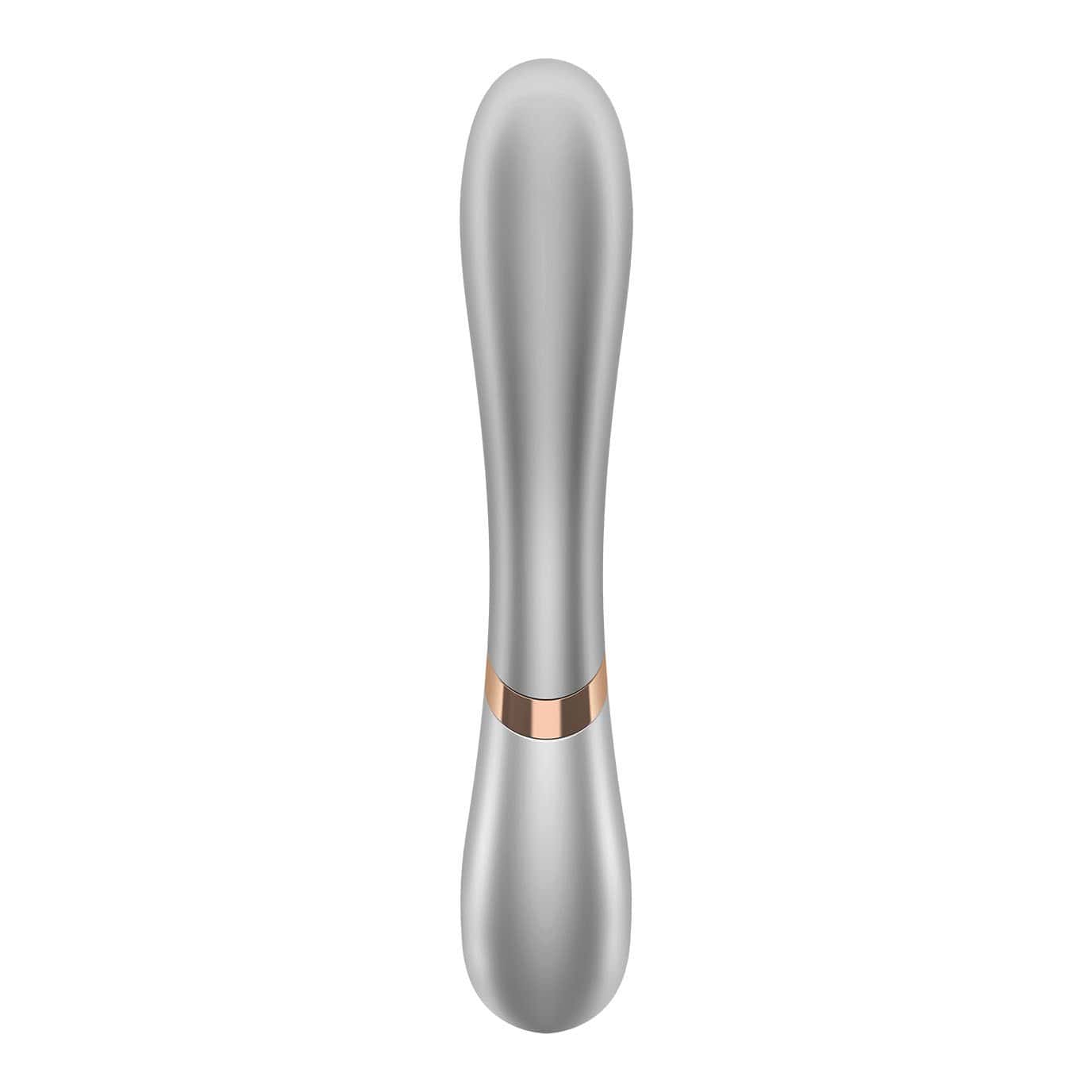 Satisfyer - Hot Lover Warming Rabbit Vibrator with Bluetooth and App (Silver/Champagne) - Rabbit Dildo (Vibration) Rechargeable Durio.sg