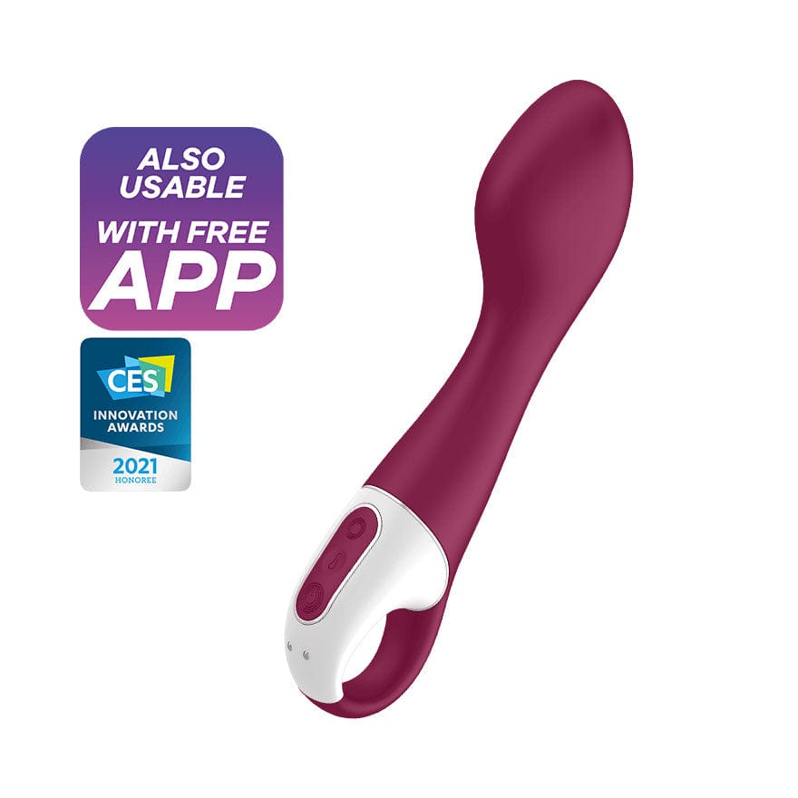Satisfyer - Hot Spot Heated G Spot Vibrator (Pink) - G Spot Dildo (Vibration) Rechargeable Durio.sg