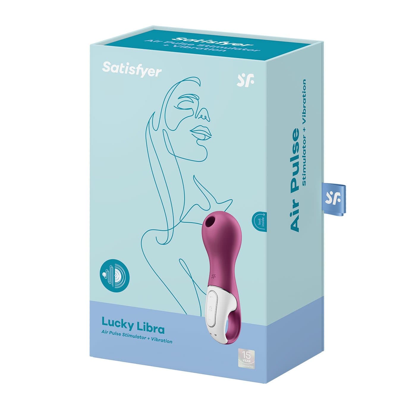 Satisfyer - Lucky Libra Air Pulse Clitoral Air Stimulator (Berry) - Clit Massager (Vibration) Rechargeable Durio.sg