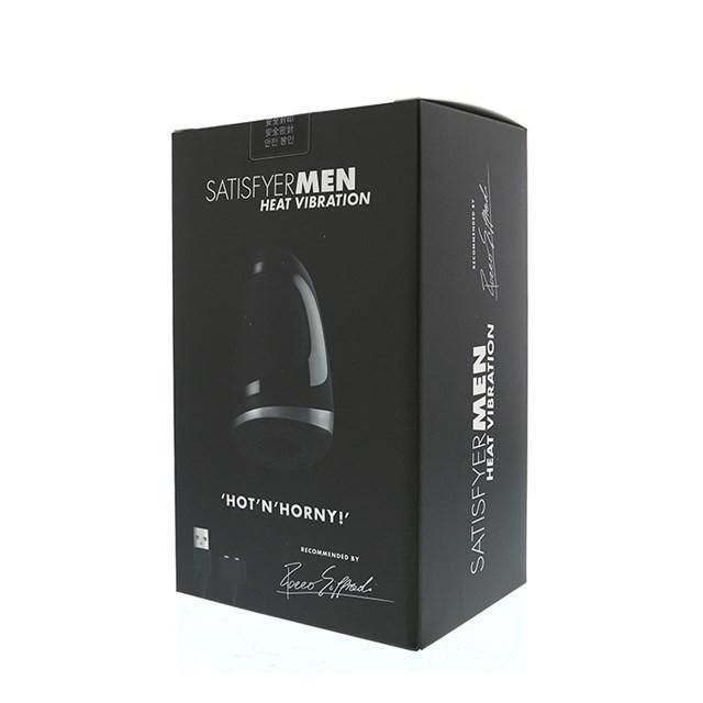 Satisfyer - Men Heat Vibration Masturbator (Black) - Masturbator (Hands Free) Rechargeable Durio.sg