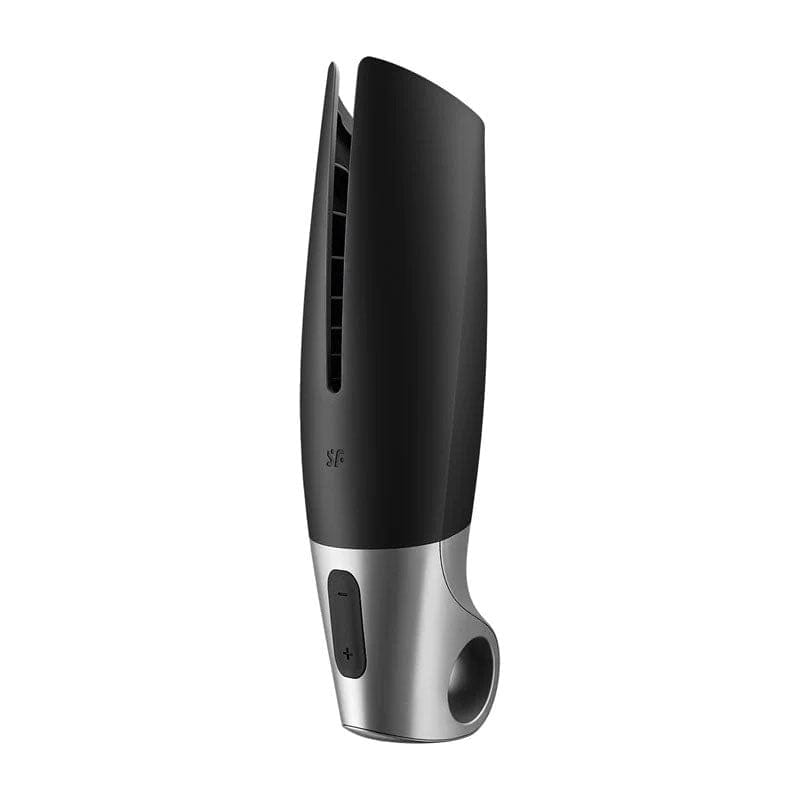 Satisfyer - Men Power Masturbator App-Controlled Stroker Vibrator (Black) - Masturbator Soft Stroker (Vibration) Rechargeable Durio.sg