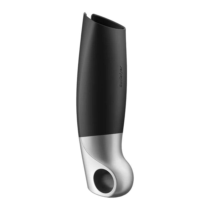 Satisfyer - Men Power Masturbator App-Controlled Stroker Vibrator (Black) - Masturbator Soft Stroker (Vibration) Rechargeable Durio.sg