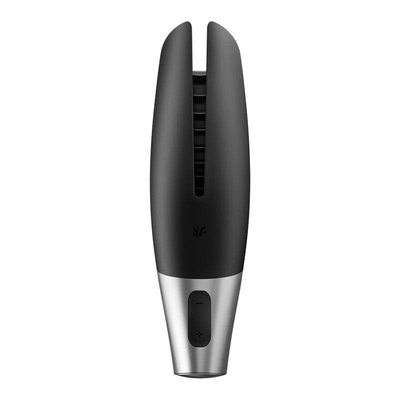 Satisfyer - Men Power Masturbator App-Controlled Stroker Vibrator (Black) - Masturbator Soft Stroker (Vibration) Rechargeable Durio.sg