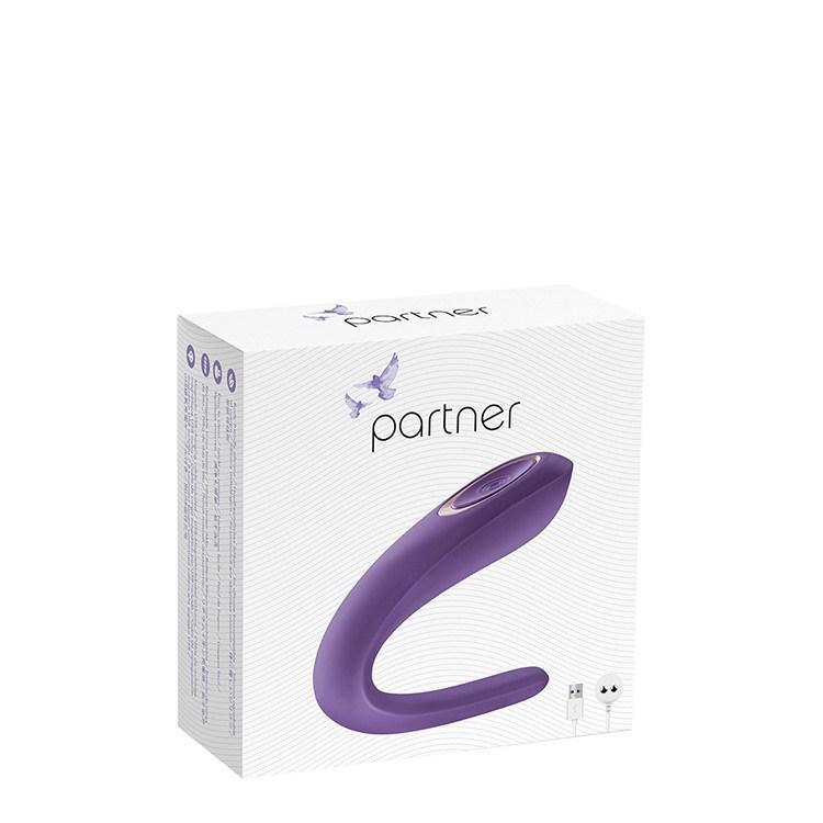 Satisfyer - Partner Couple Toys (Purple) - Couple's Massager (Vibration) Rechargeable Durio.sg