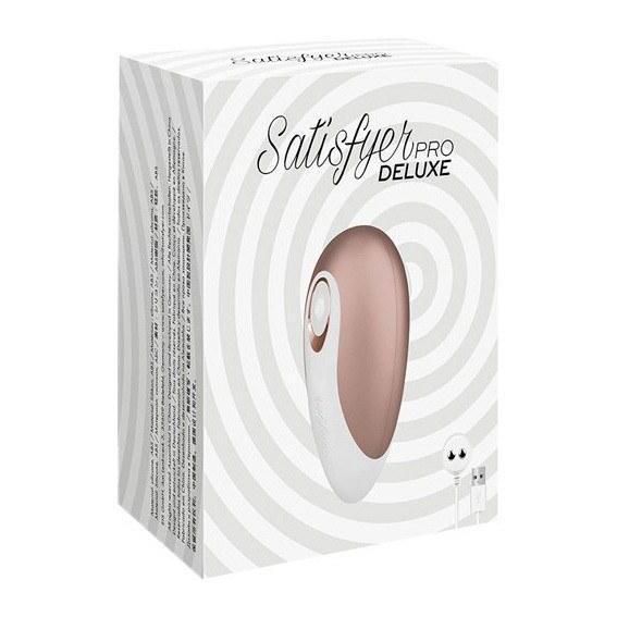 Satisfyer - Pro Deluxe Rechargeable Clit Stimulator (Rose Gold) - Clit Massager (Vibration) Rechargeable Durio.sg