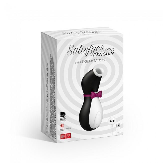 Satisfyer - Pro Penguin Rechargeable Clit Stimulator (Black) - Clit Massager (Vibration) Rechargeable Durio.sg