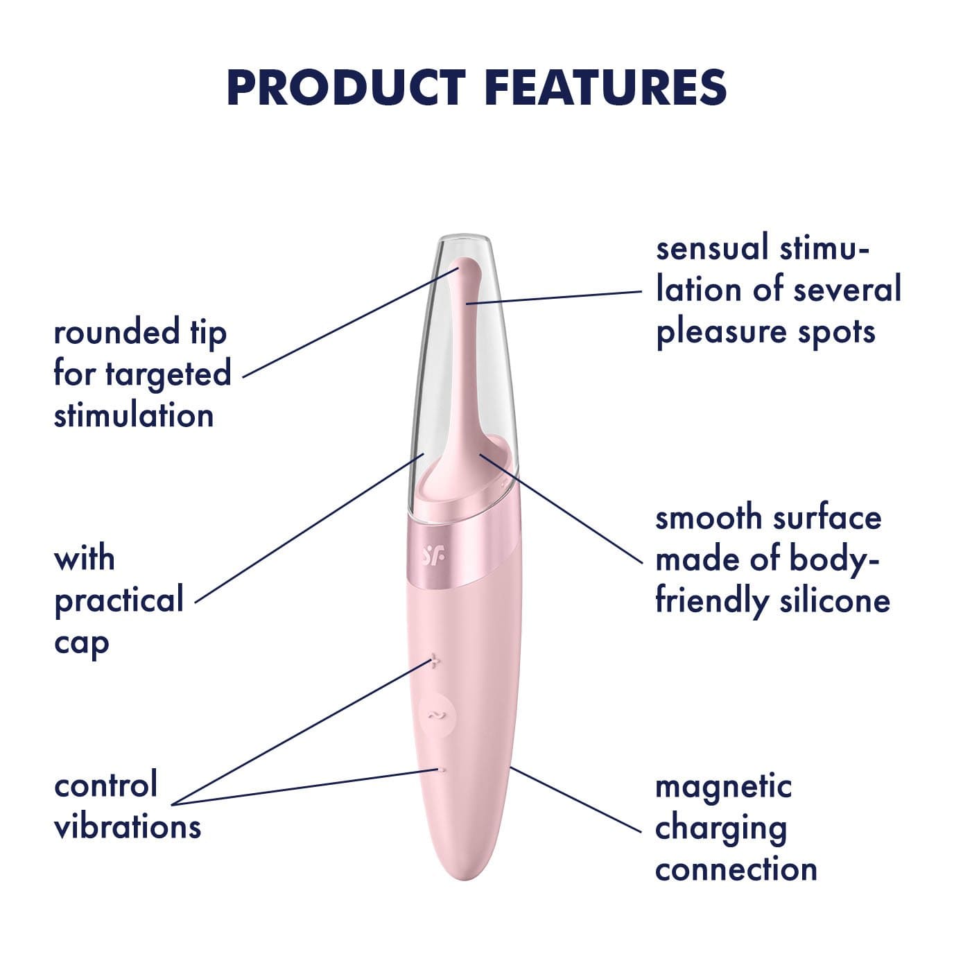 Satisfyer - Twirling Delight Precise Clit Massger (Berry) - Clit Massager (Vibration) Rechargeable Durio.sg