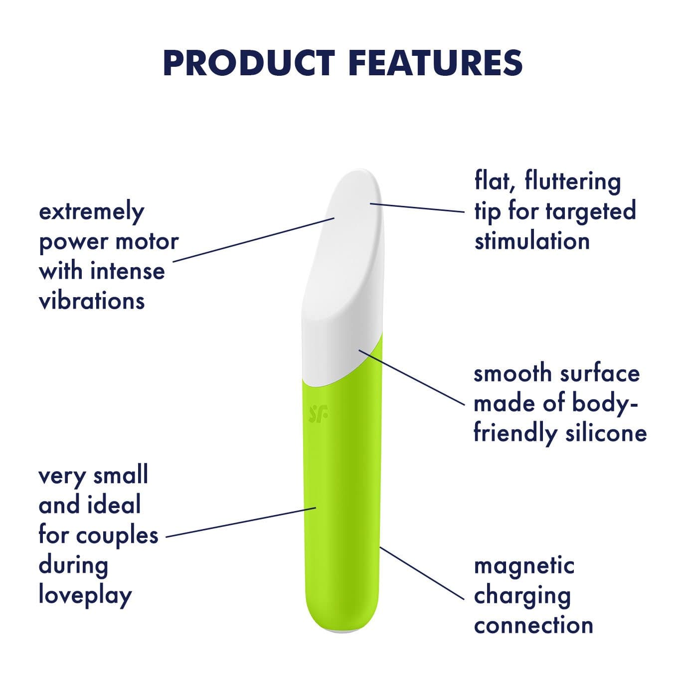 Satisfyer - Ultra Power Bullet 7 Vibrator (Green) - Bullet (Vibration) Rechargeable Durio.sg