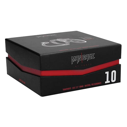 Shots - Man Cage Chastity 3.5" Cock Cage with Plug Model 10 (Clear) - Plastic Cock Cage (Non Vibration) Durio.sg