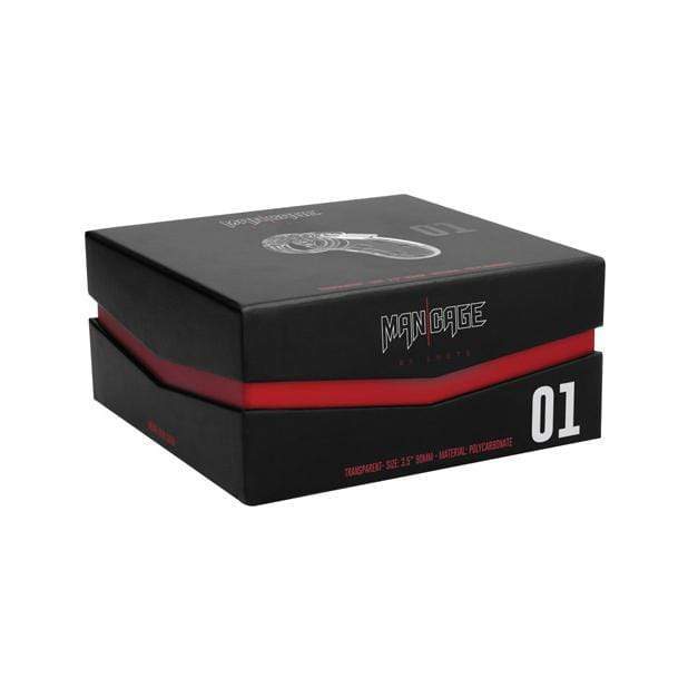 Shots - Man Cage Chastity Cock Cage Model 1 3.5" (Clear) - Plastic Cock Cage (Non Vibration) Durio.sg