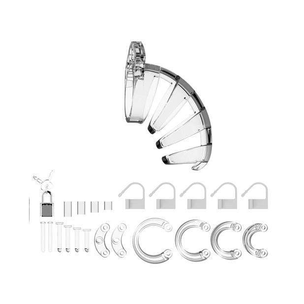 Shots - Man Cage Chastity Cock Cage Model 2 3.5" (Clear) - Plastic Cock Cage (Non Vibration) Durio.sg