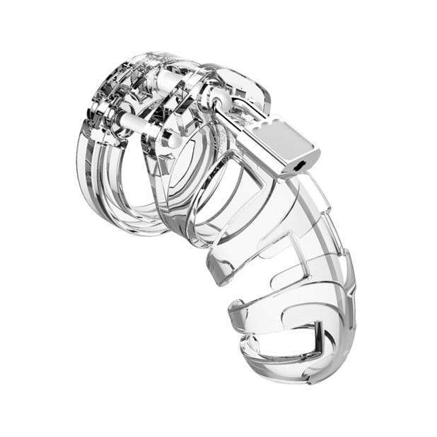 Shots - Man Cage Chastity Cock Cage Model 2 3.5" (Clear) - Plastic Cock Cage (Non Vibration) Durio.sg