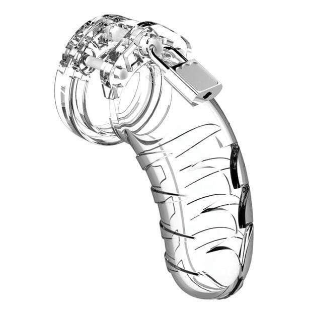 Shots - Man Cage Chastity Cock Cage Model 4 4.5" (Clear) - Plastic Cock Cage (Non Vibration) Durio.sg